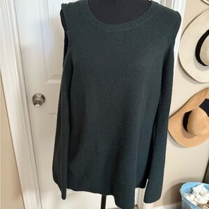 LOFT Green Crew Neck Sweater